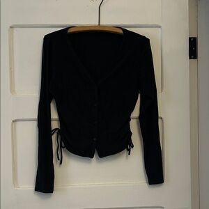 Lululemon Black Button-Up Cropped Cardigan